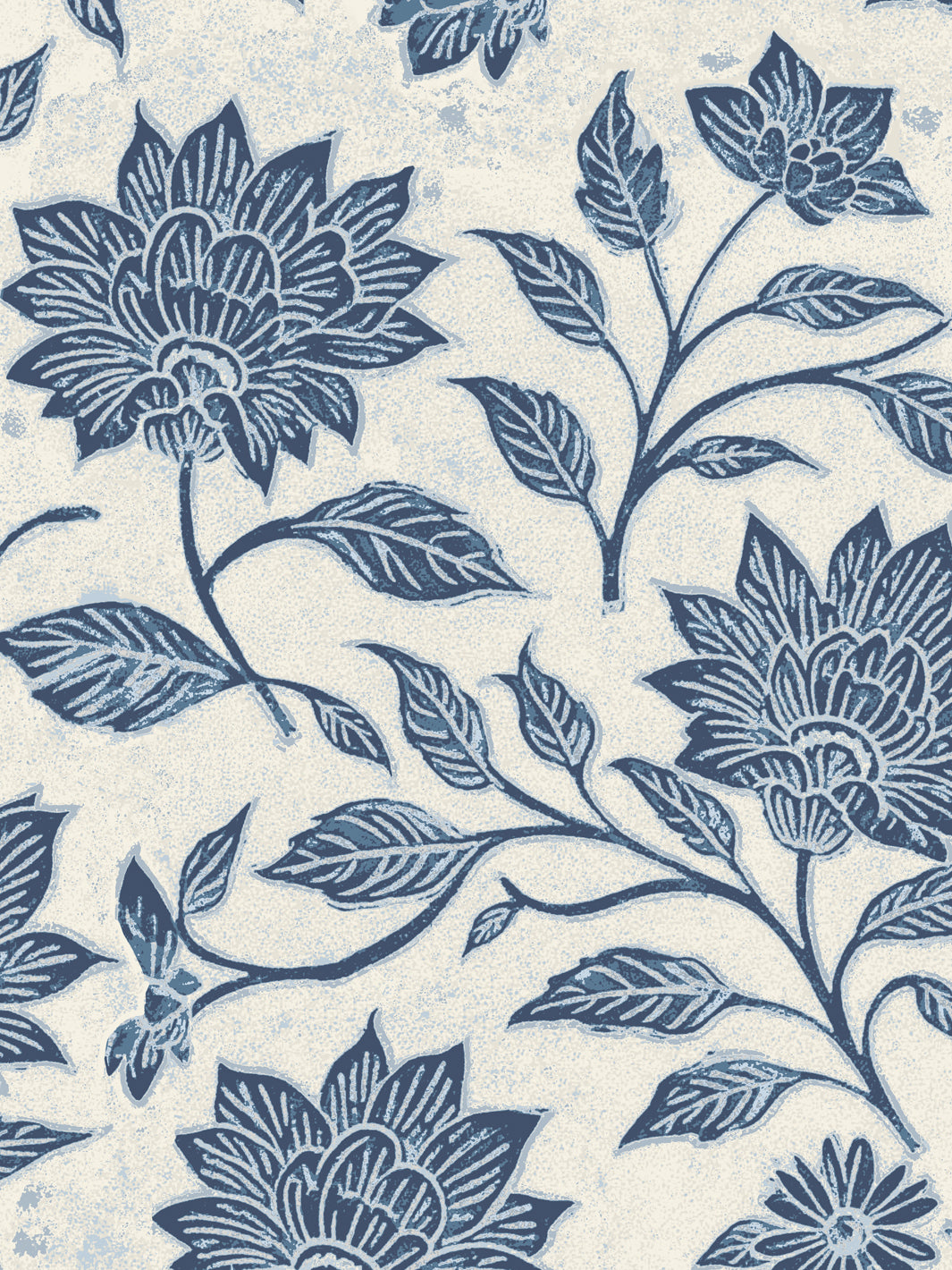 'Spice of Life Small' Wallpaper by Flint Wood & Hicks - Navy / White