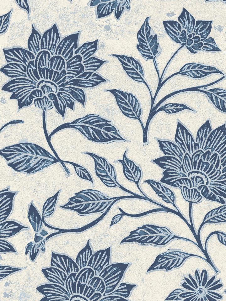'Spice of Life Small' Wallpaper by Flint Wood & Hicks - Navy / White