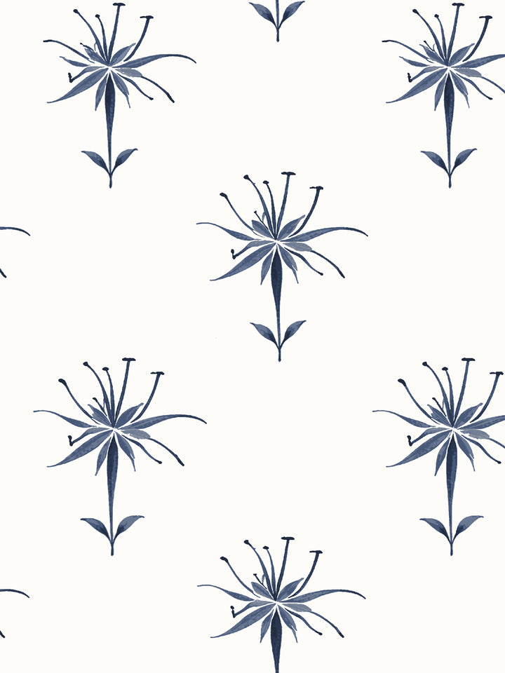'Spider Lily Macro' Wallpaper by Flint Wood & Hicks - Charcoal