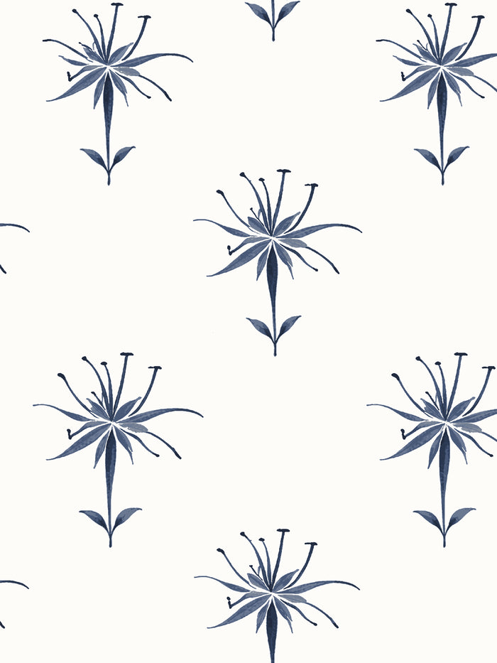 'Spider Lily Macro' Wallpaper by Flint Wood & Hicks - Charcoal
