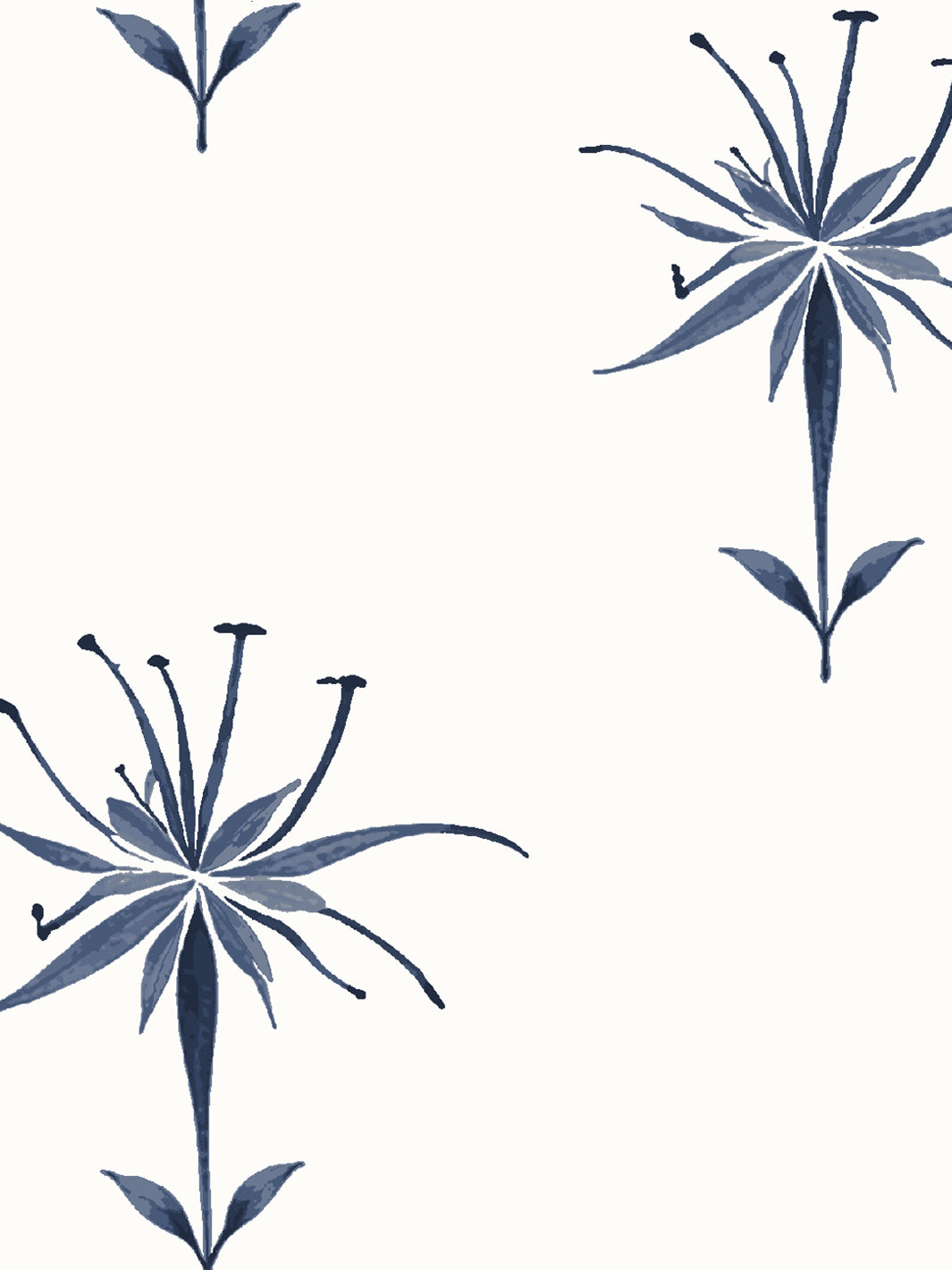 'Spider Lily Macro' Wallpaper by Flint Wood & Hicks - Charcoal