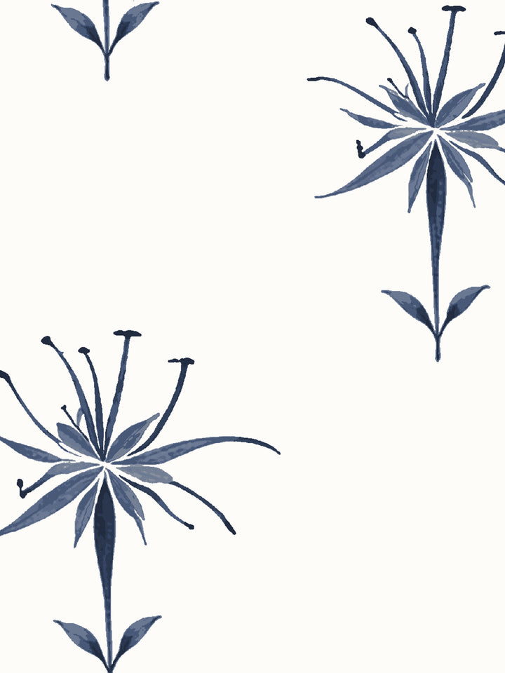 'Spider Lily Macro' Wallpaper by Flint Wood & Hicks - Charcoal
