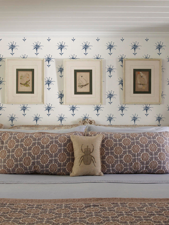 'Spider Lily Macro' Wallpaper by Flint Wood & Hicks - Charcoal