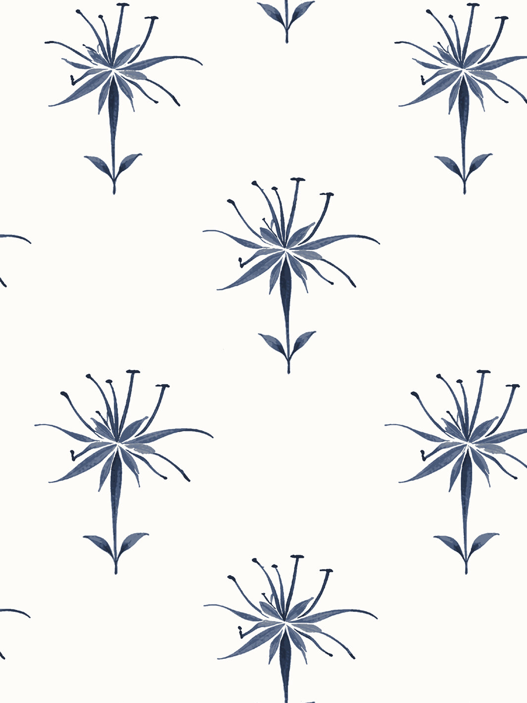 'Spider Lily Micro' Wallpaper by Flint Wood & Hicks - Charcoal