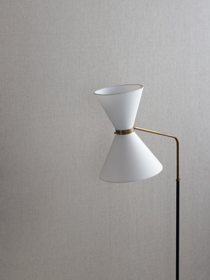 'Stitch Two Tone' Grasscloth Wallpaper - Gray Cream