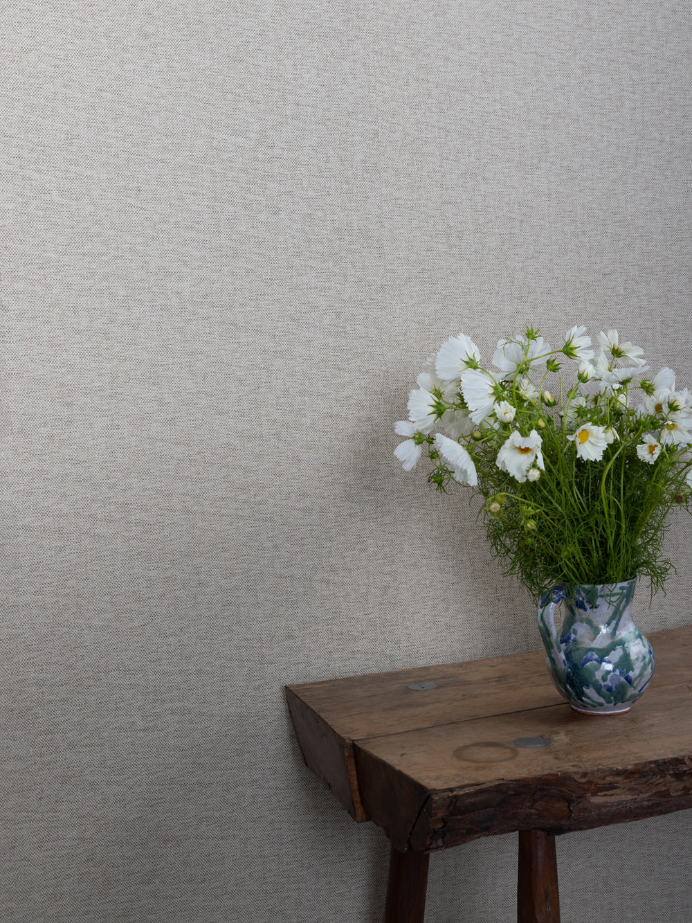 stitch two tone grasscloth wallpaper in oak cream