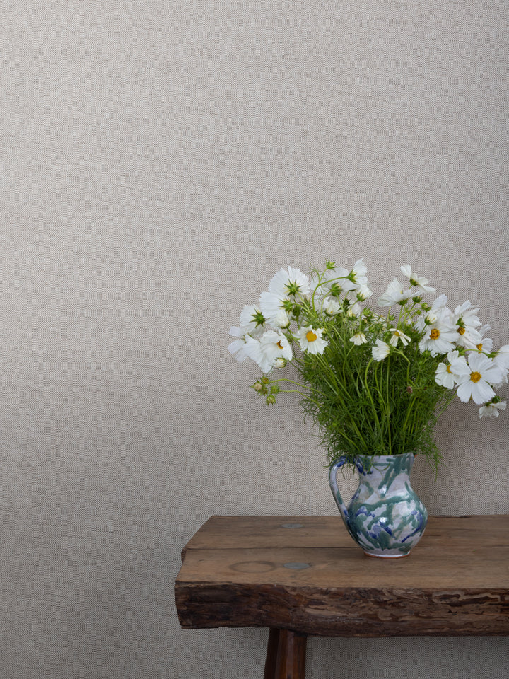 stitch two tone grasscloth wallpaper in oak cream
