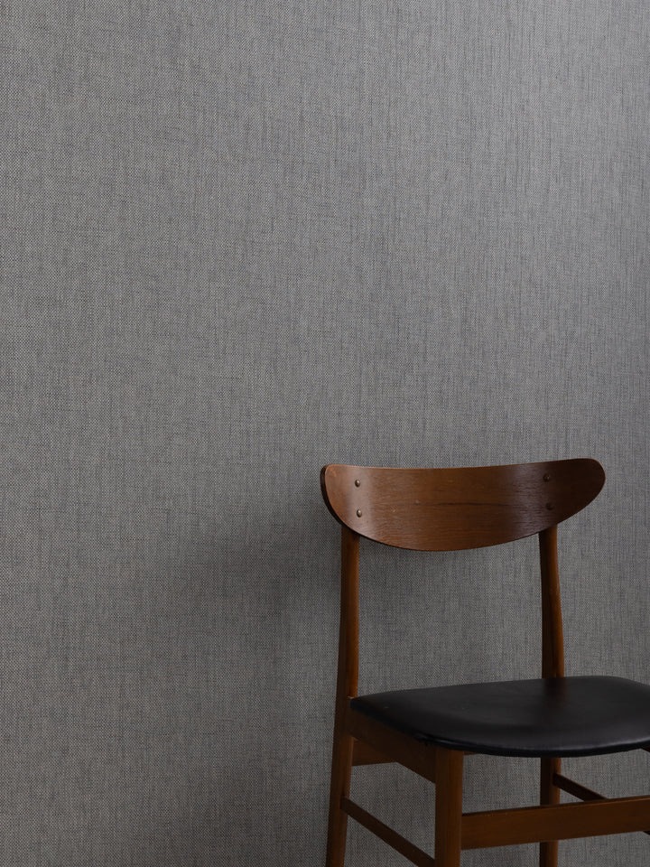 stitch two tone grasscloth wallpaper in pepper sky