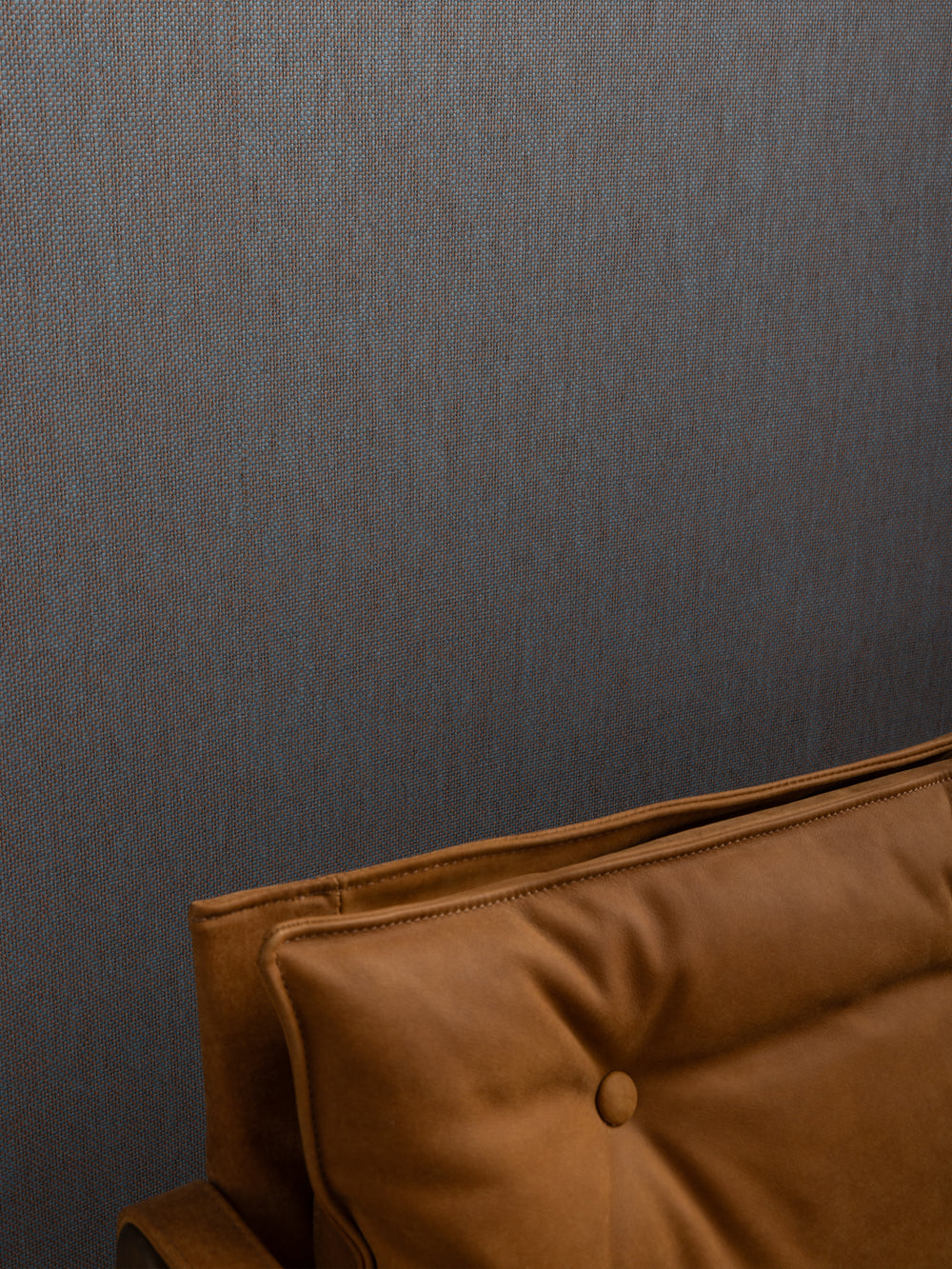 stitch two tone grasscloth wallpaper in smoke blue