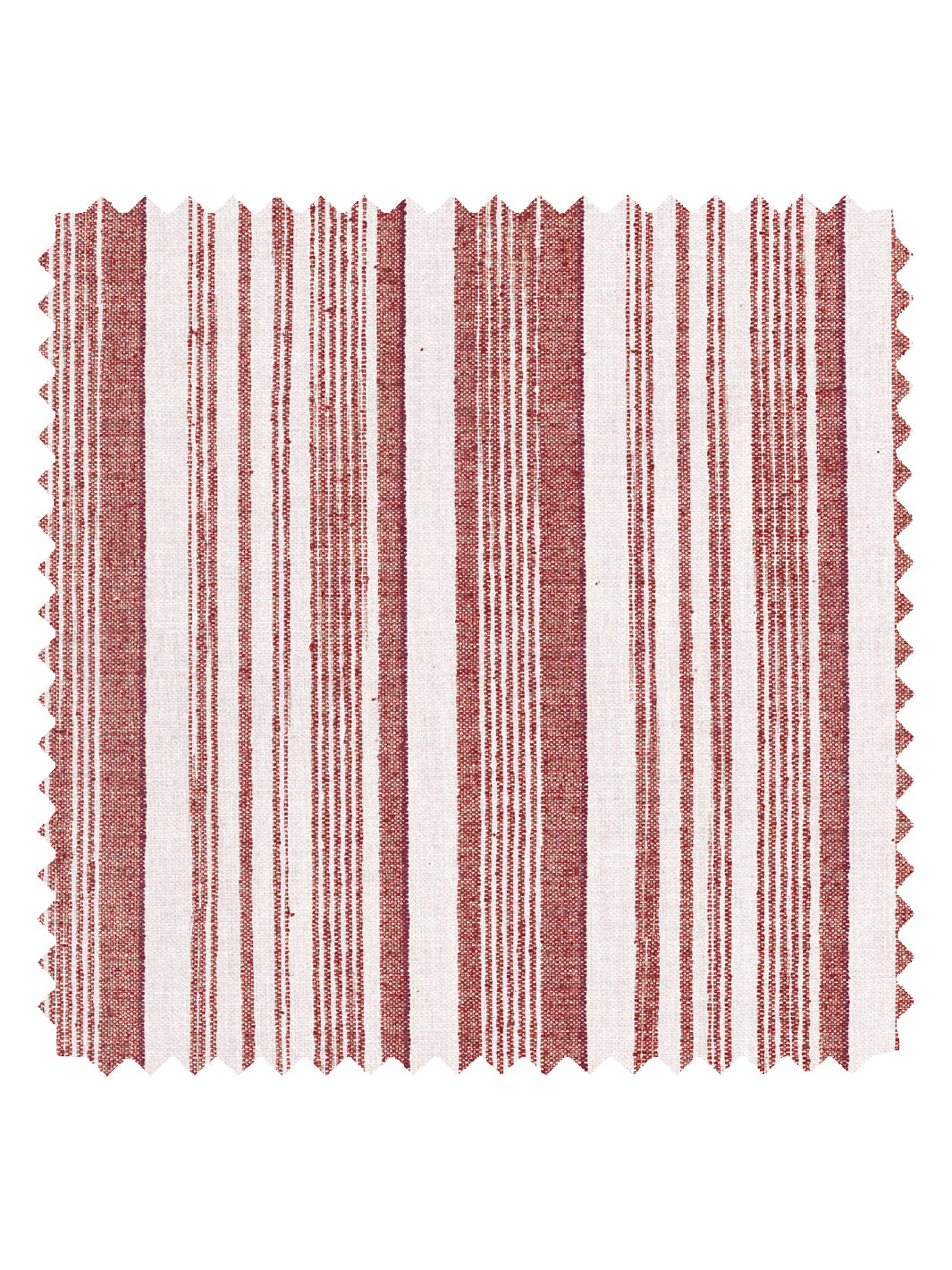 'Stuart Stripe' Linen Fabric by Nathan Turner - Antique Red