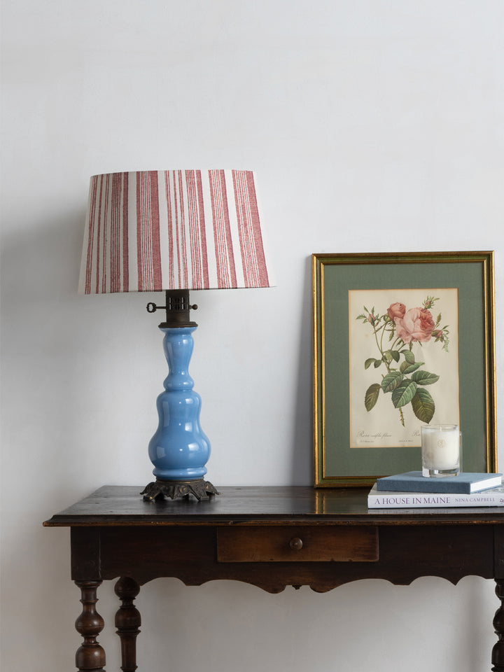 'Stuart Stripe' Linen Fabric by Nathan Turner - Antique Red