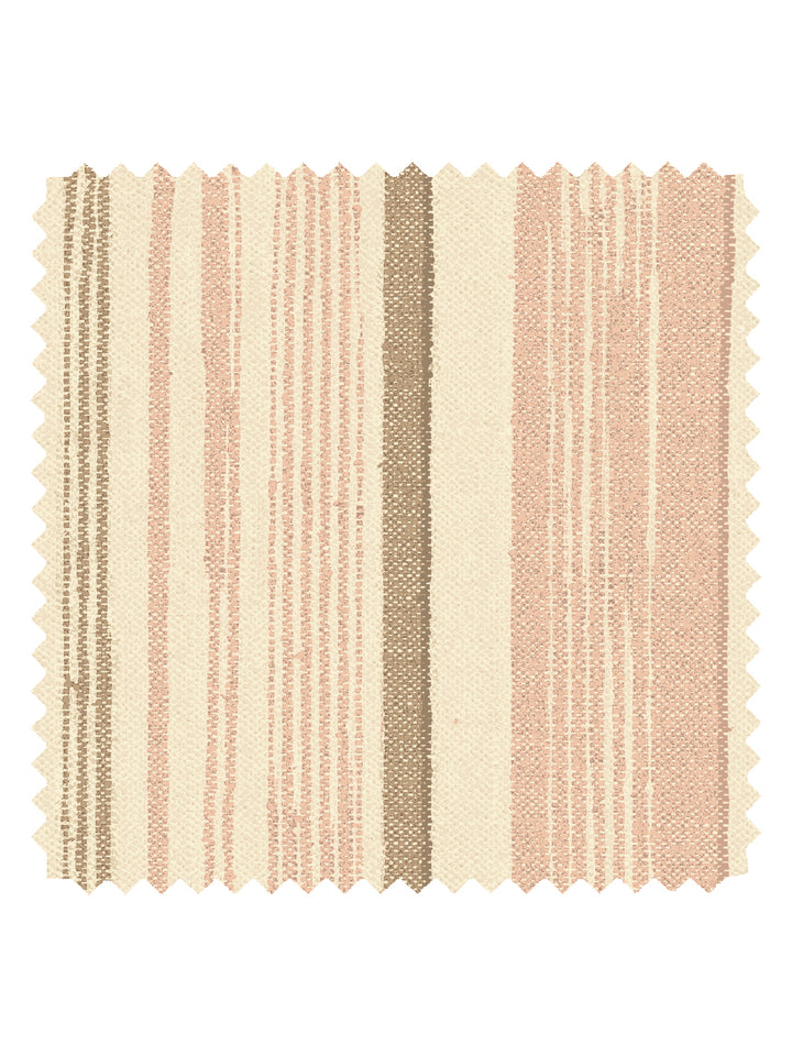 'Stuart Stripe' Tea Stained Linen Fabric by Nathan Turner - Pink Neutral