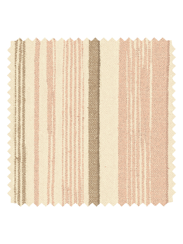 'Stuart Stripe' Tea Stained Linen Fabric by Nathan Turner - Pink Neutral