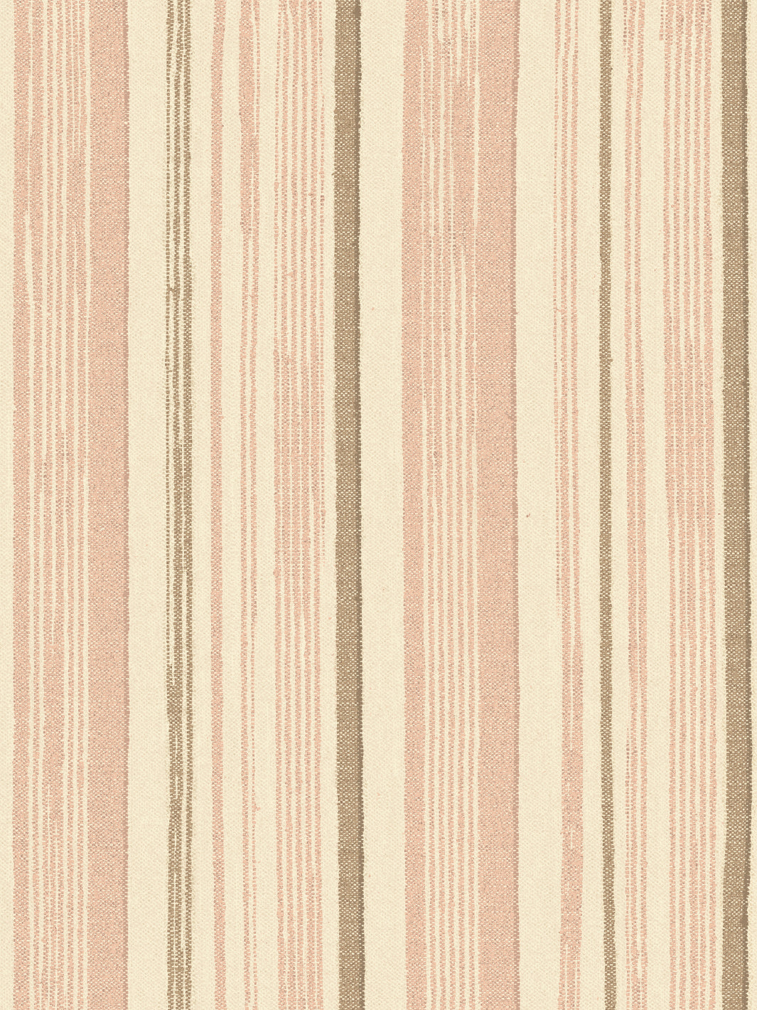'Stuart Stripe' Tea Stained Linen Fabric by Nathan Turner - Pink Neutral