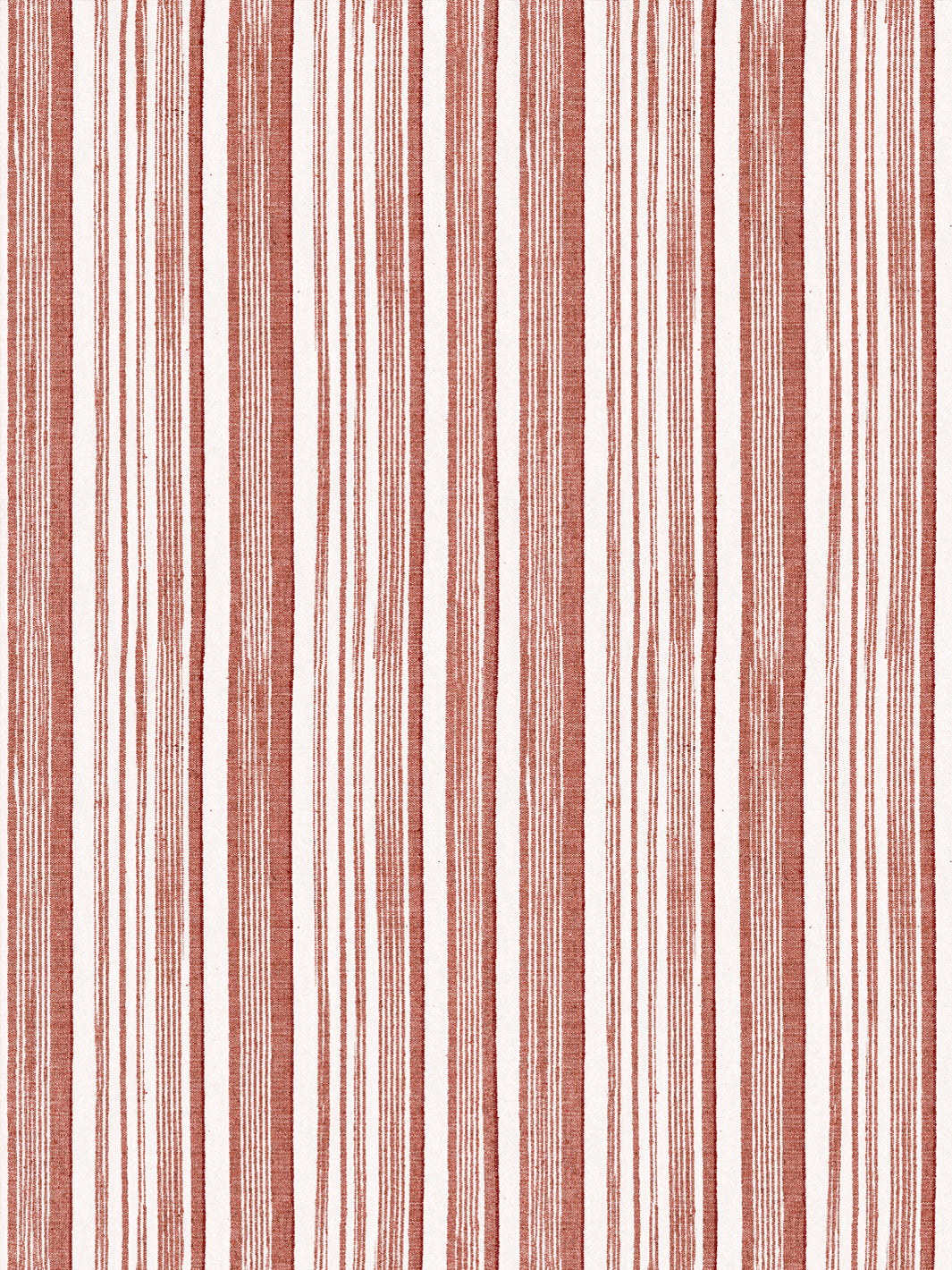 'Stuart Stripe' Wallpaper by Nathan Turner - Antique Red