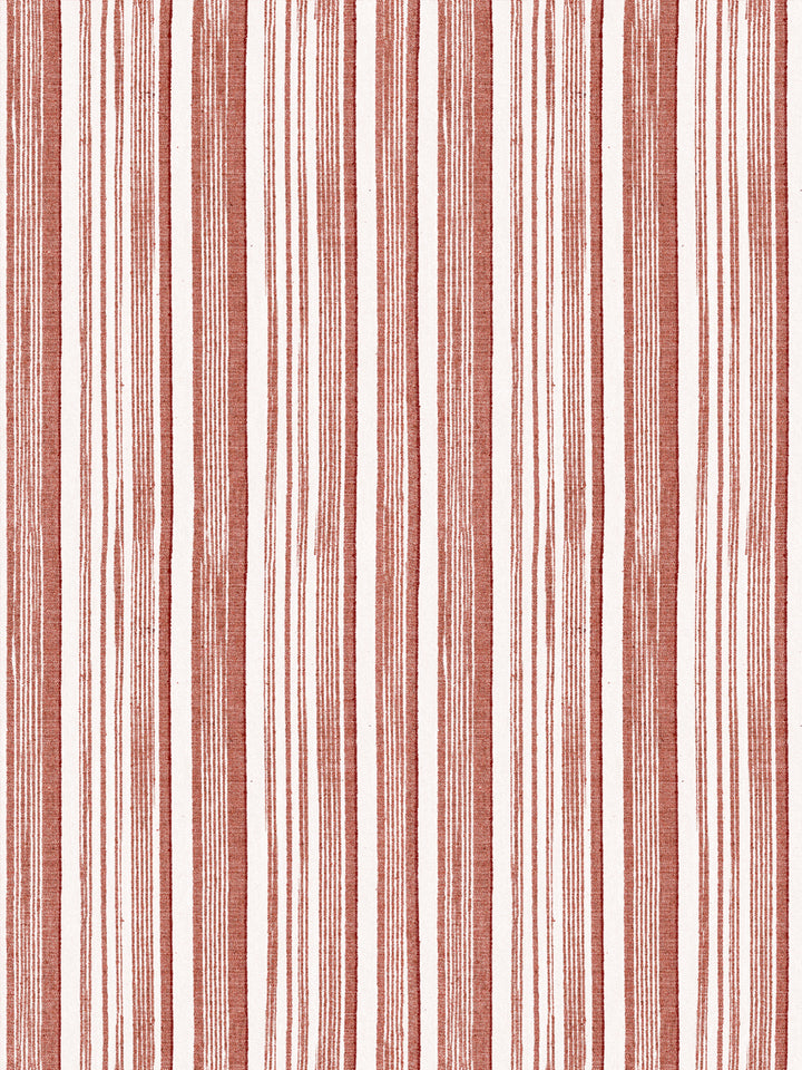 'Stuart Stripe' Wallpaper by Nathan Turner - Antique Red