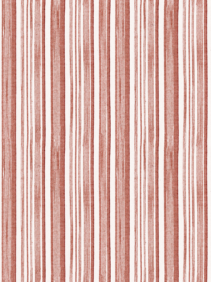 'Stuart Stripe' Wallpaper by Nathan Turner - Antique Red