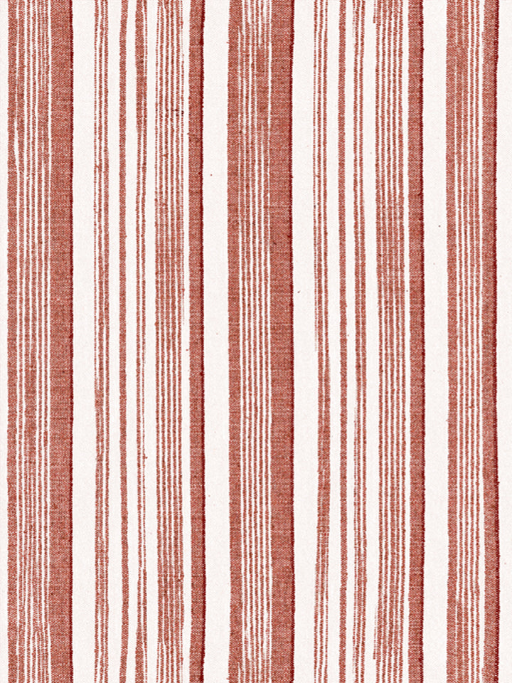'Stuart Stripe' Wallpaper by Nathan Turner - Antique Red