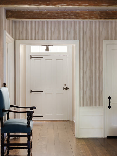 'Stuart Stripe' Wallpaper by Nathan Turner - Neutral