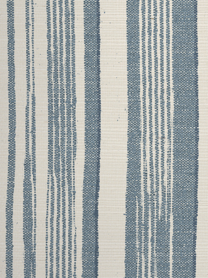 stuart stripe grasscloth wallpaper by nathan turner blue