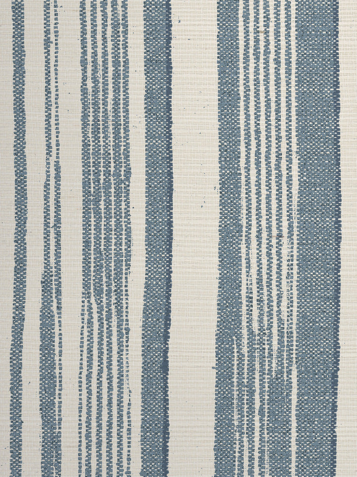 stuart stripe grasscloth wallpaper by nathan turner blue