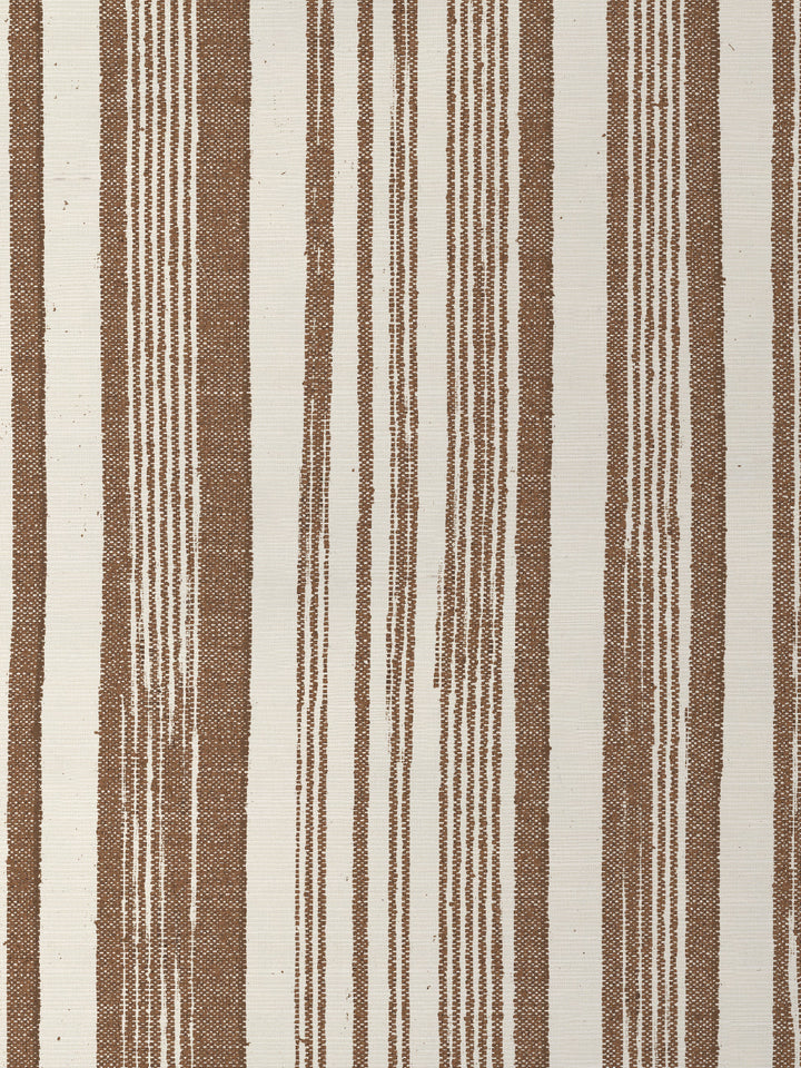 stuart stripe grasscloth wallpaper by nathan turner brown