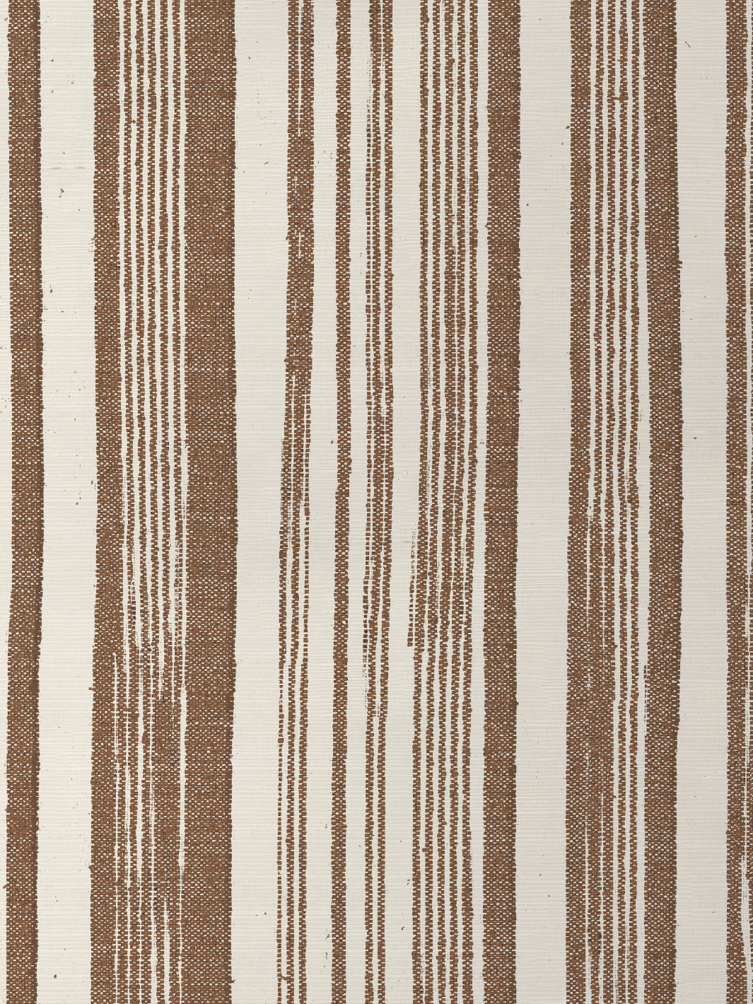 'Stuart Stripe' Grasscloth Wallpaper by Nathan Turner - Brown