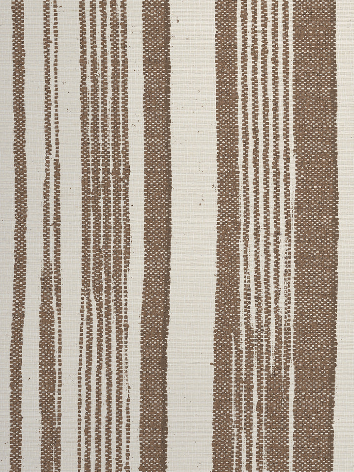 stuart stripe grasscloth wallpaper by nathan turner brown