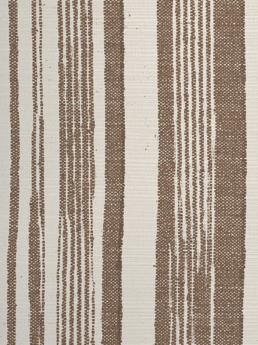 'Stuart Stripe' Grasscloth Wallpaper by Nathan Turner - Brown