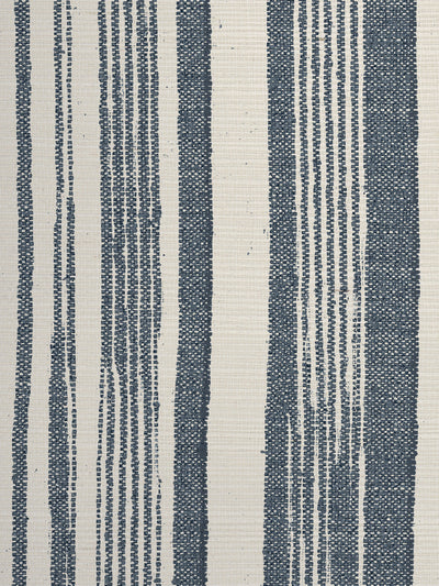 stuart stripe grasscloth wallpaper by nathan turner dark blue