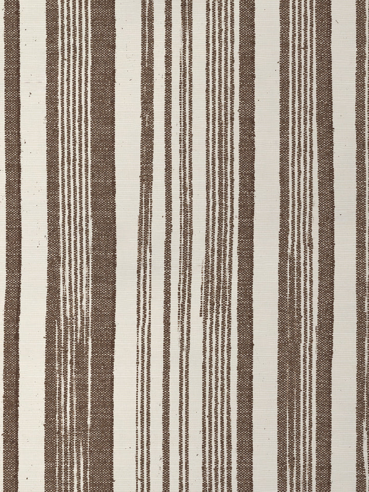 stuart stripe grasscloth wallpaper by nathan turner dark chocolate