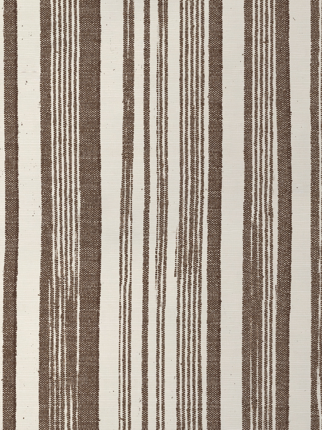 'Stuart Stripe' Grasscloth Wallpaper by Nathan Turner - Dark Chocolate