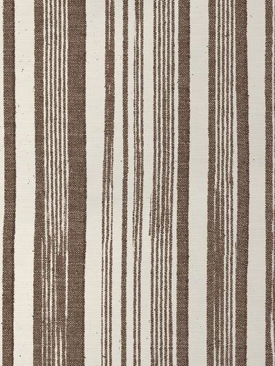 'Stuart Stripe' Grasscloth Wallpaper by Nathan Turner - Dark Chocolate