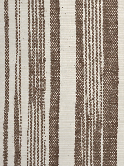 stuart stripe grasscloth wallpaper by nathan turner dark chocolate