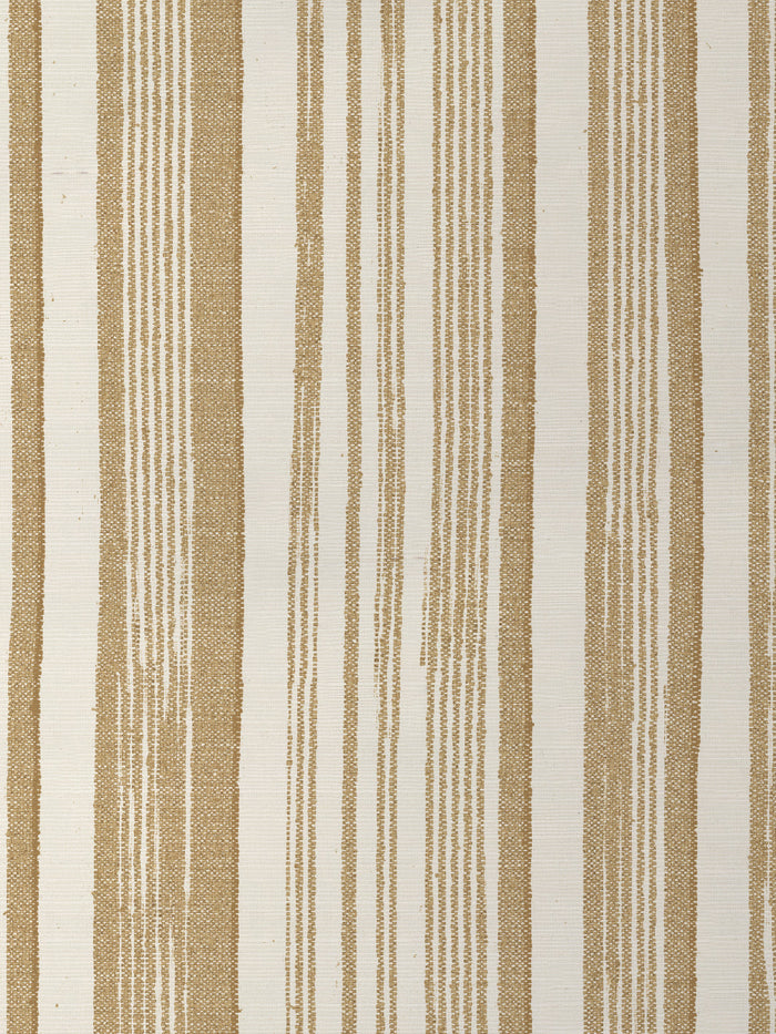 'Stuart Stripe' Grasscloth Wallpaper by Nathan Turner - Gold