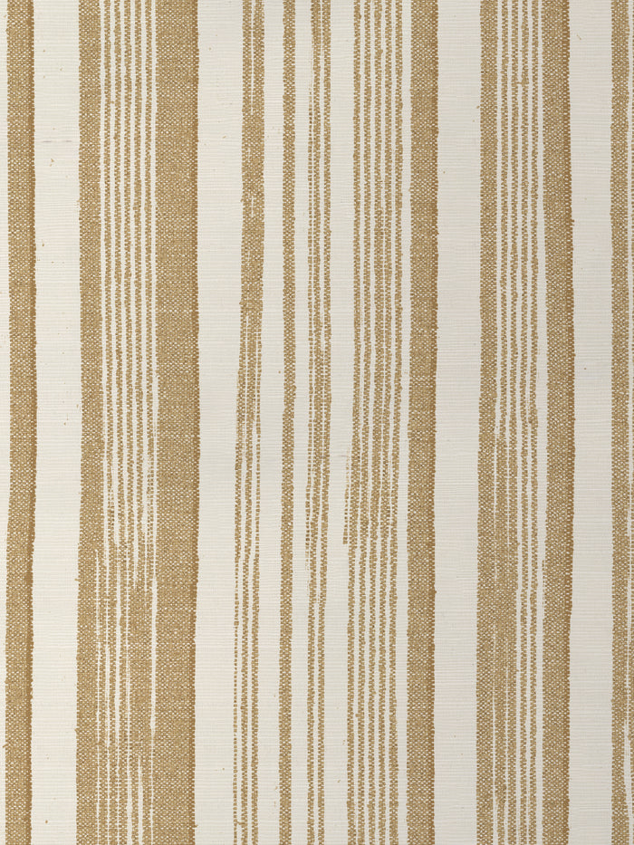 'Stuart Stripe' Grasscloth Wallpaper by Nathan Turner - Gold