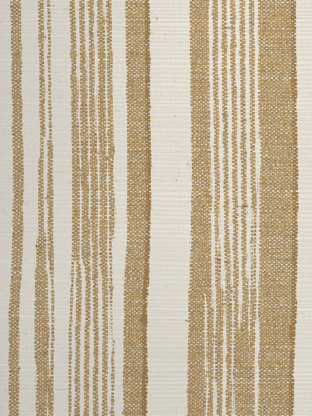 'Stuart Stripe' Grasscloth Wallpaper by Nathan Turner - Gold