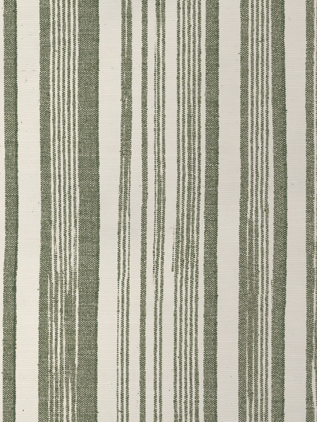 'Stuart Stripe' Grasscloth Wallpaper by Nathan Turner - Green