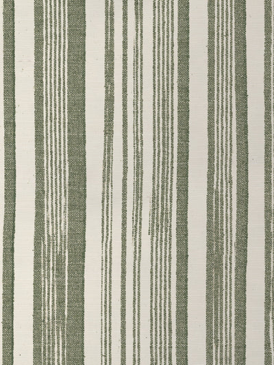 'Stuart Stripe' Grasscloth Wallpaper by Nathan Turner - Green