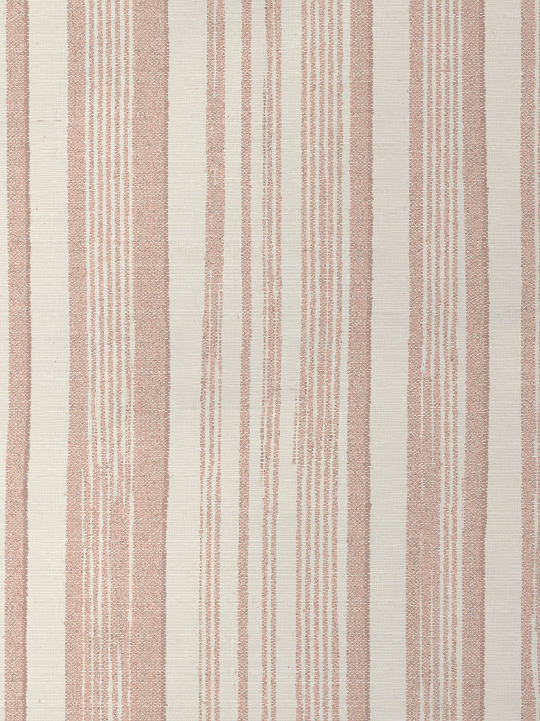 'Stuart Stripe' Grasscloth Wallpaper by Nathan Turner - Pink