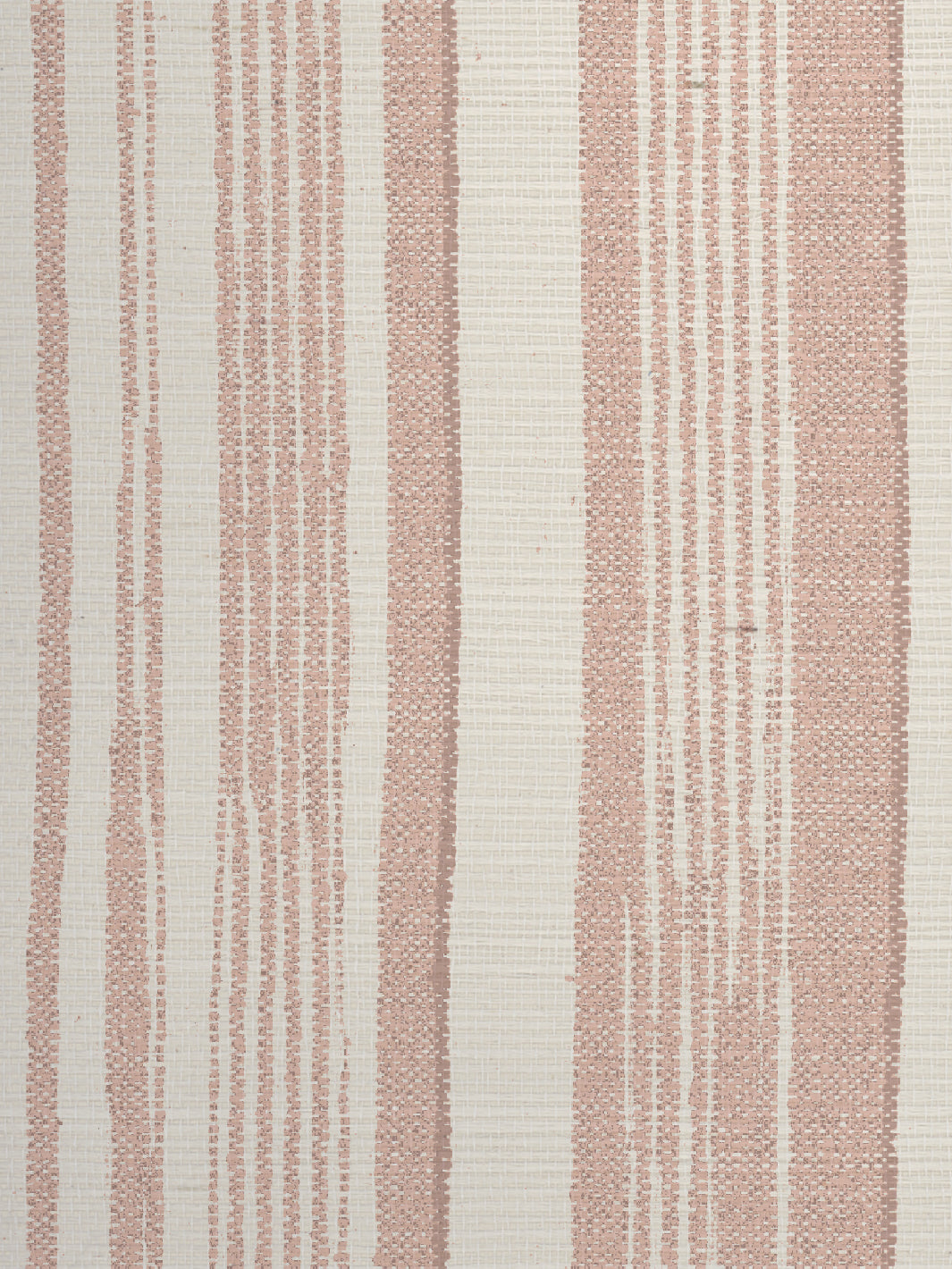 'Stuart Stripe' Grasscloth Wallpaper by Nathan Turner - Pink