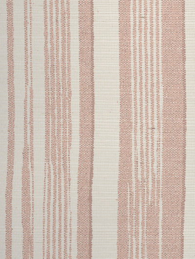 'Stuart Stripe' Grasscloth Wallpaper by Nathan Turner - Pink