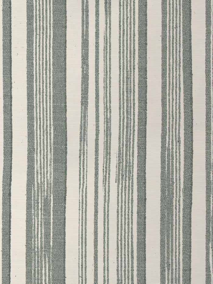 'Stuart Stripe' Grasscloth Wallpaper by Nathan Turner - Sage