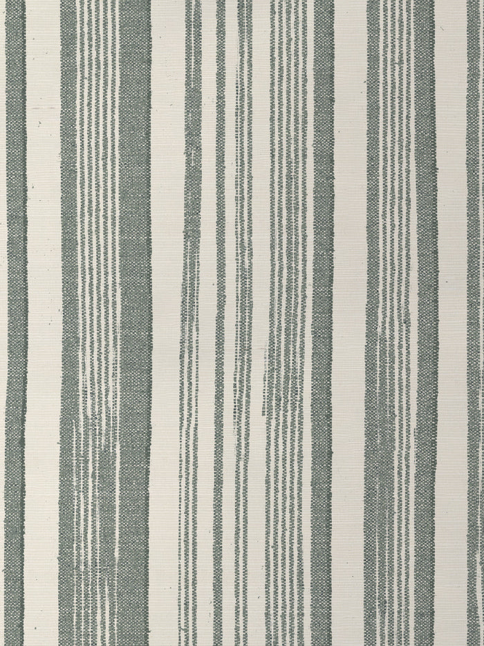 'Stuart Stripe' Grasscloth Wallpaper by Nathan Turner - Sage