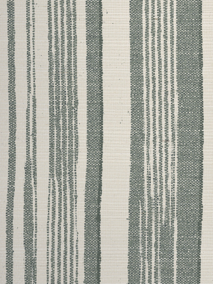 stuart stripe grasscloth wallpaper by nathan turner sage