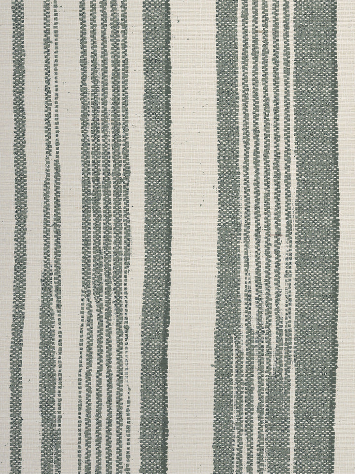 stuart stripe grasscloth wallpaper by nathan turner sage