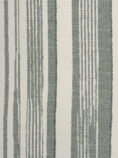 'Stuart Stripe' Grasscloth Wallpaper by Nathan Turner - Sage