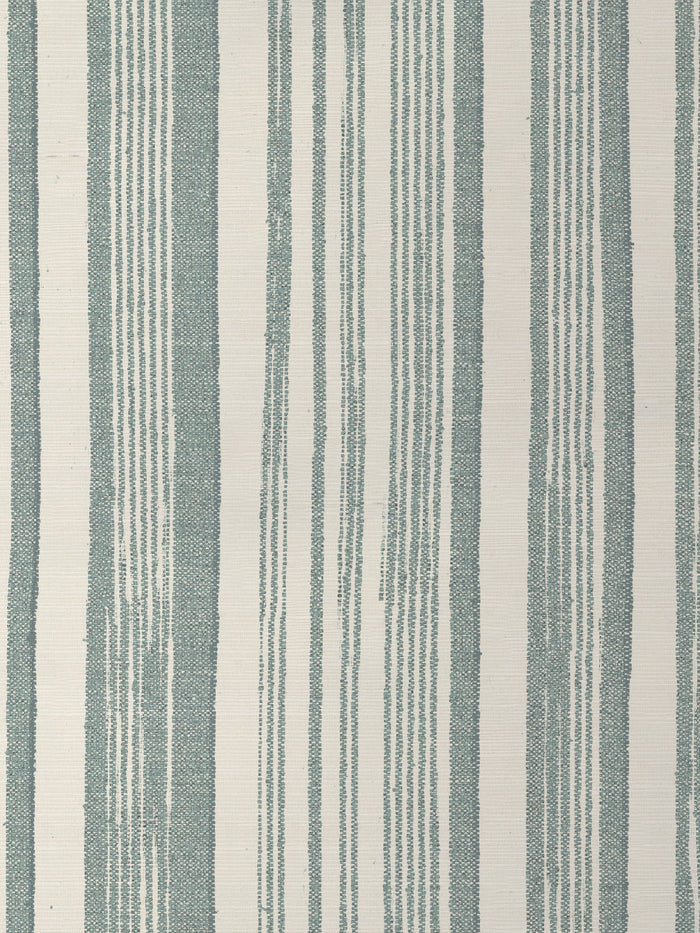 'Stuart Stripe' Grasscloth Wallpaper by Nathan Turner - Seafoam
