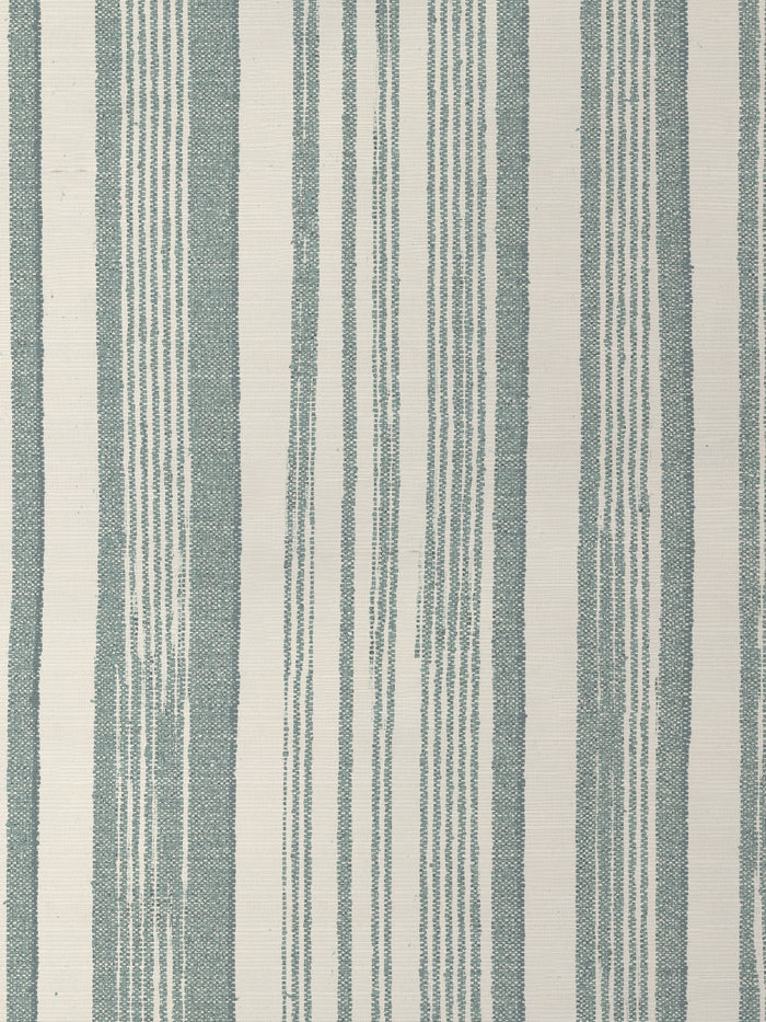 'Stuart Stripe' Grasscloth Wallpaper by Nathan Turner - Seafoam
