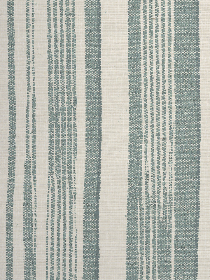 stuart stripe grasscloth wallpaper by nathan turner seafoam